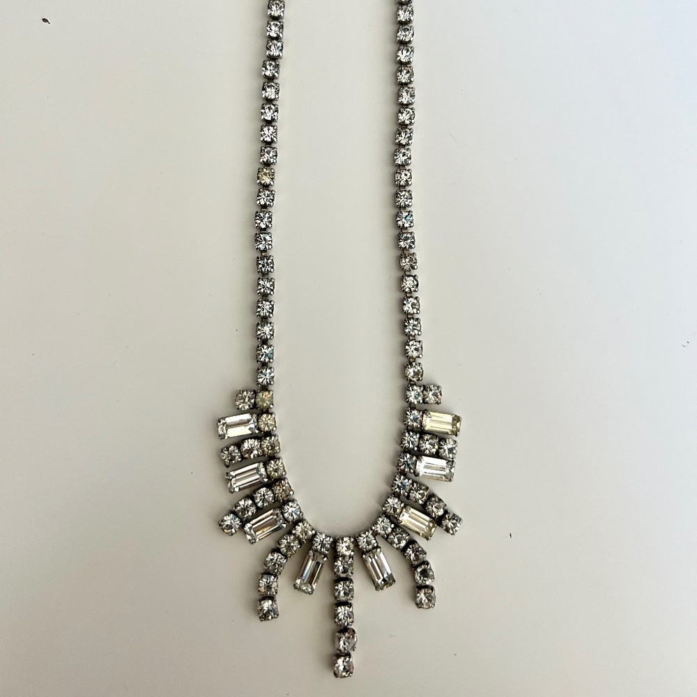 Vintage Rhinestone Statement Necklace - Picture 8 of 8